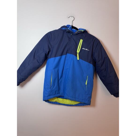 Eddie Bauer Kids Ski Jacket- Waterproof 3 In 1 Insulated Coat Boys Sz 7/8 - Picture 1 of 13